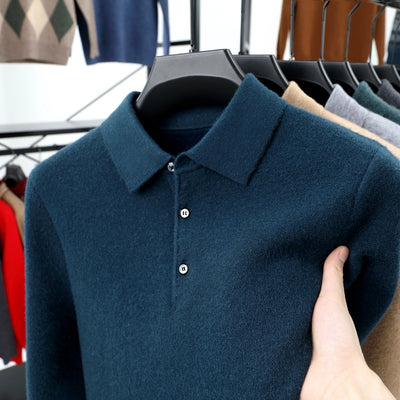 Polo Cuello Vuelto de Punto Manga Larga para Hombre - Image 6