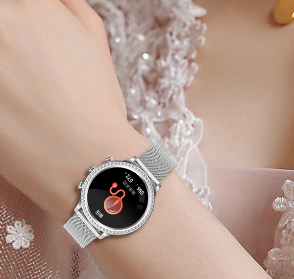 Reloj Inteligente para Mujer con Llamadas Bluetooth y Correa de Silicona