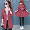 Cortavientos Elegante Estilo Coreano Largo Mujer - Chaqueta Otoño Entallada