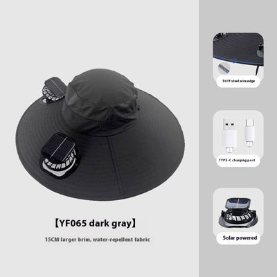 Gorra de Sombra Solar con Ventilador para Hombre - Ideal para Montaña y Pesca - Image 18