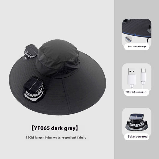 Gorra de Sombra Solar con Ventilador para Hombre - Ideal para Montaña y Pesca - Image 18