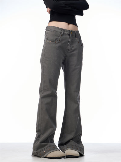 Pantalones Skinny Retro Talle Alto Elásticos con Bota Acampanada para Mujer - Image 24