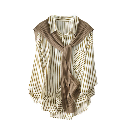 Camisa Chal Francesa Oversize para Mujer - Image 2