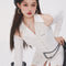 Elegant White Dress with Off-the-Shoulder Long Sleeves