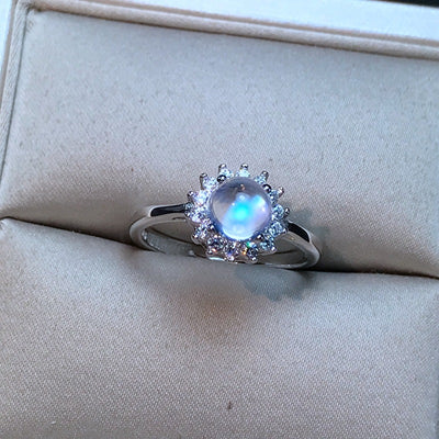 Anillo de Hada de Plata 925 con Piedra de Luna Azul Natural - Image 12