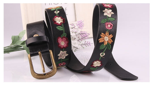 Cinturón Vintage para Mujer con Bordado Floral - Image 9