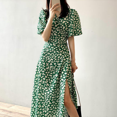 Vestido Escote V Floral Bosque Francés para Mujer Verano - Image 13
