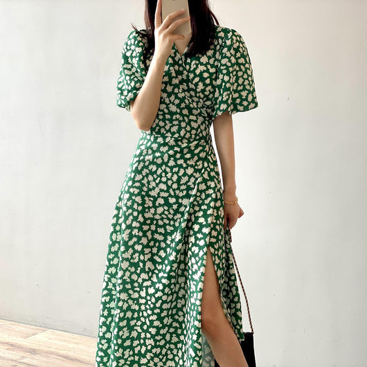 Vestido Escote V Floral Bosque Francés para Mujer Verano - Image 13