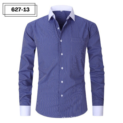 Camisa Rayada de Verano para Hombre Talla Grande - Image 13