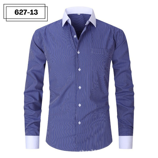 Camisa Rayada de Verano para Hombre Talla Grande - Image 13