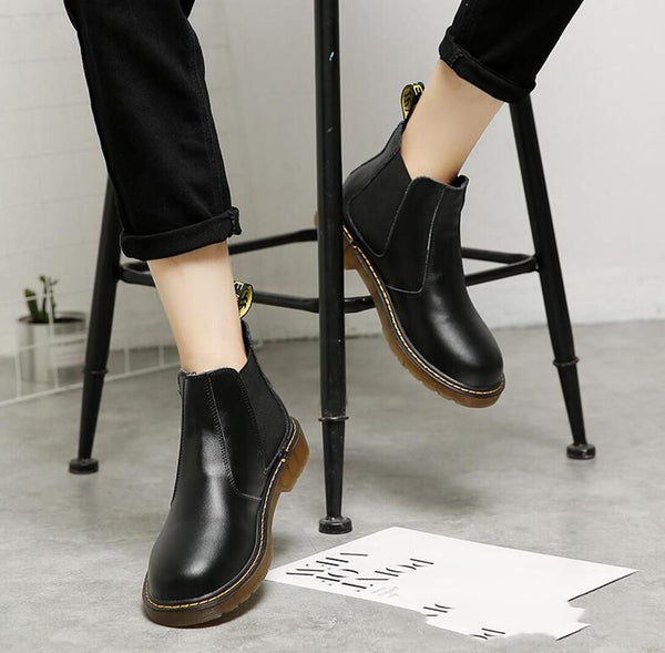 Botas Cortas de Cuero Vintage para Hombre