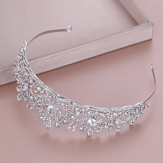 Diadema Corona Princesa con Cristales de Circón para Cumpleaños - Image 4