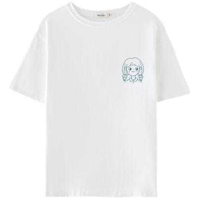 Playera Casual de Algodón con Estampado para Mujer - Verano - Image 16