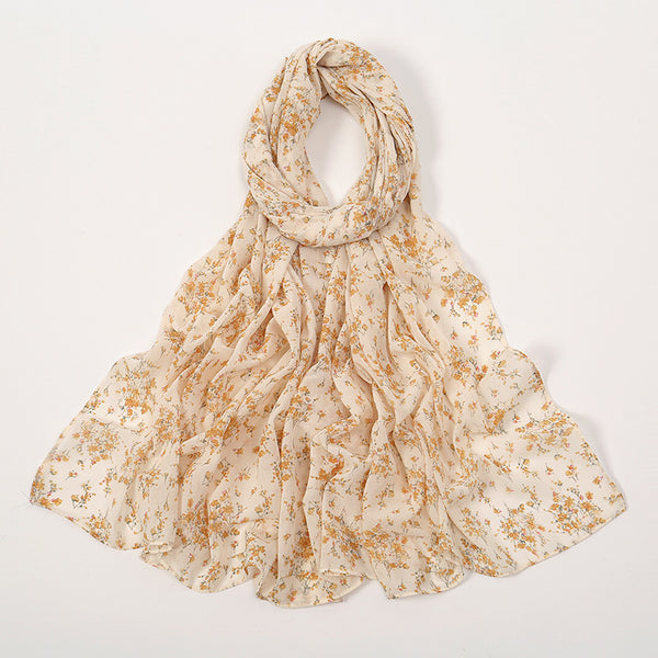 Pañuelo Ligero de Gasa Estampado Floral para Primavera y Verano