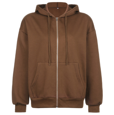 Sudadera Y2K Marrón para Mujer con Cierre - Hoodie Vintage Urbano - Image 14