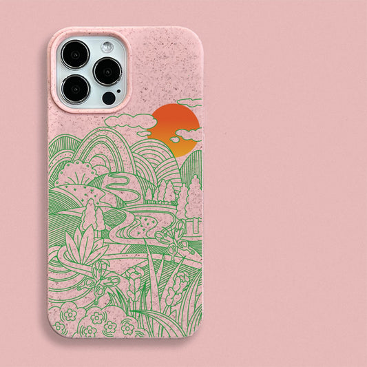Funda Protectora de Caña de Trigo Biodegradable para Teléfono