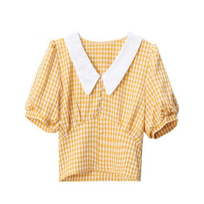 Blusa Cuadrille con Mangas Abullonadas - Estilo Retro Vintage - Image 10