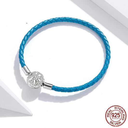 Pulsera de Plata Esterlina S925 Bicolor Trébol de Cuatro Hojas - Image 4