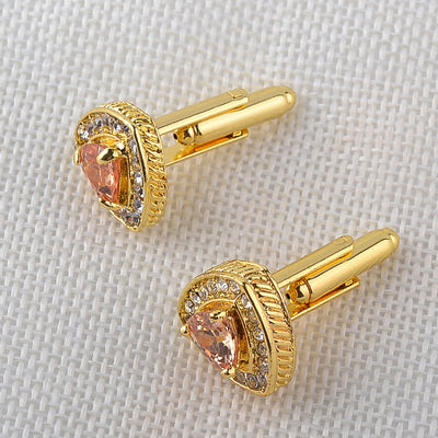 Gemelos para Camisa Hombre Cristal Triangular Diamante Francés - Image 13