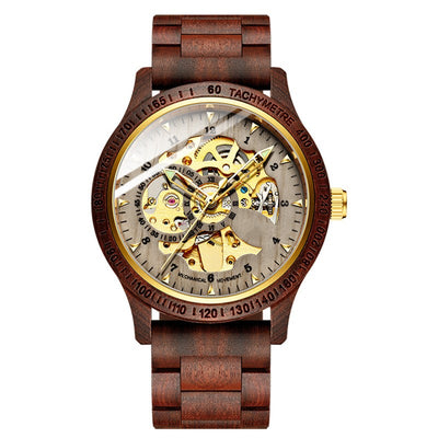 Reloj Mecánico Automático Hueco de Sándalo para Hombre - Image 4