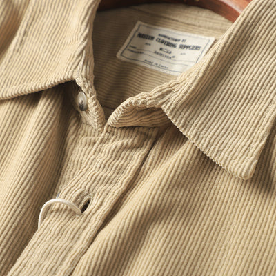 Camisa de Pana Retro Americana Gruesa de Manga Larga - Image 3