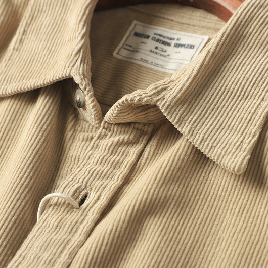 Camisa de Pana Retro Americana Gruesa de Manga Larga - Image 3