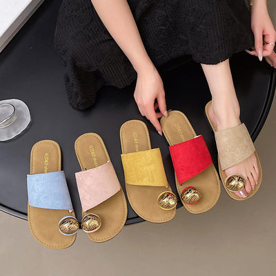 Sandalias Planas Tipo Francés con Punta Abierta para Mujer - Image 2