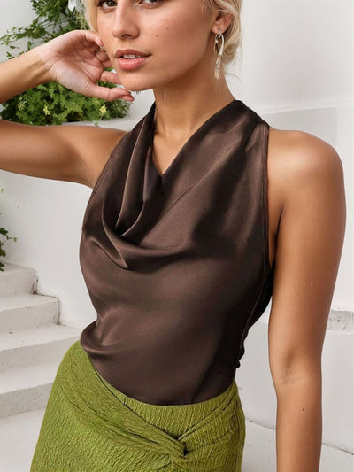 Blusa Elegante sin Mangas con Cuello Halter y Espalda Descubierta - Image 22