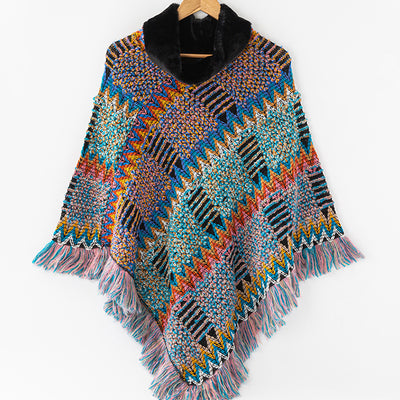 Poncho Cuello Alto Tejido para Otoño e Invierno - Image 3