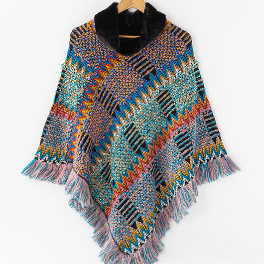 Poncho Cuello Alto Tejido para Otoño e Invierno - Image 3