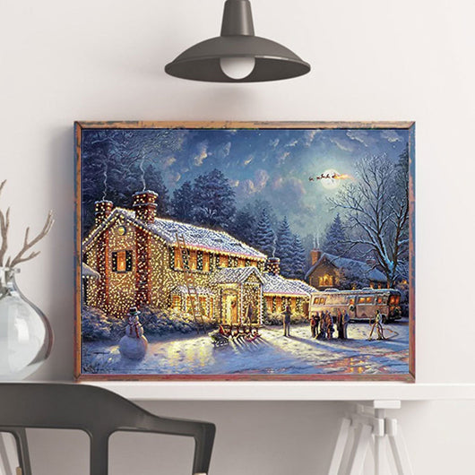 Cuadro Navideño de Copo de Nieve - Pintura de Diamantes - Image 6
