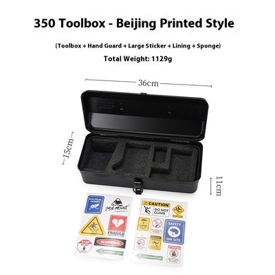 Caja de Herramientas para Camping Outdoor con Compartimentos y Stickers - Image 6