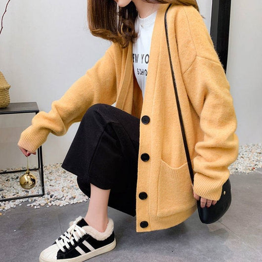 Cardigan Suelto Cómodo Estilo Coreano para Mujer - Image 17