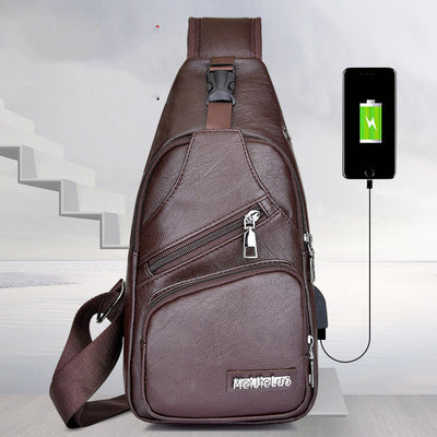 Bolsa Cruzada Casual para Hombre con Diseño Asimétrico - Image 11