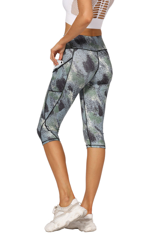 Leggins Deportivos Mujer con Estampado Floral y Bolsillos Funcionales - Image 6