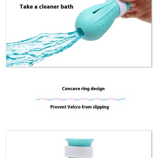 Four teal rubber cat paw covers with white hook-and-loop straps and paw print details, designed for anti-scratch protection. - Image 10