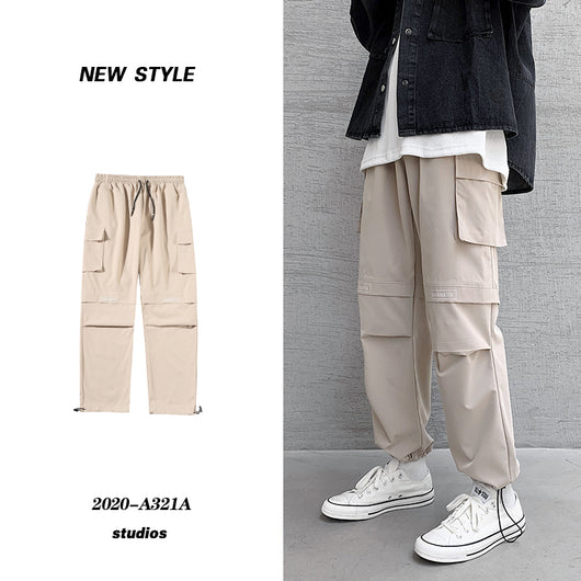 Pantalones Overol Hombre Plus Talla Grande Pierna Ancha Hip Hop Casual Verano - Image 4