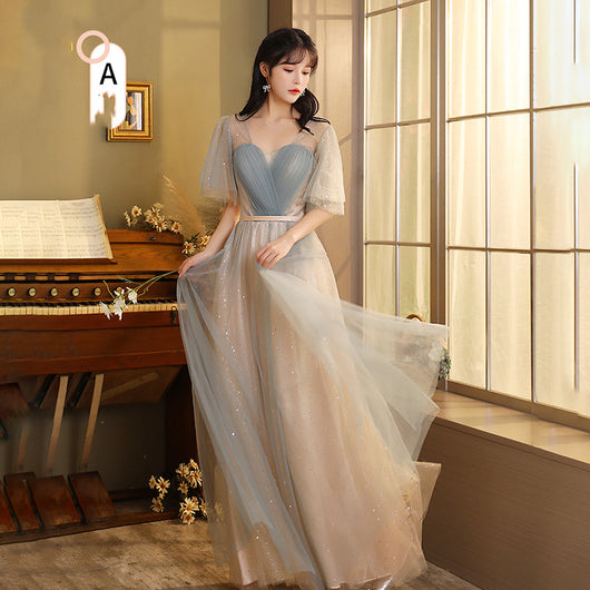 Vestido Largo Elegante para Damas de Honor - Conjunto de Hermanas y Amigas