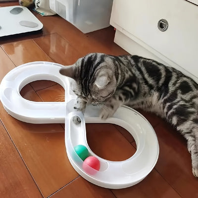 Juguete Interactivo para Gatos con Pista Giratoria y Pelota - Image 14