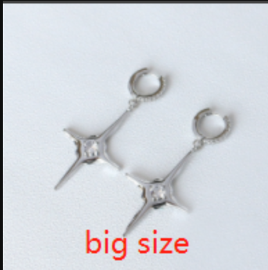 Pendientes de Cruz con Brillantes, Diseño Sencillo y Elegante - Image 7