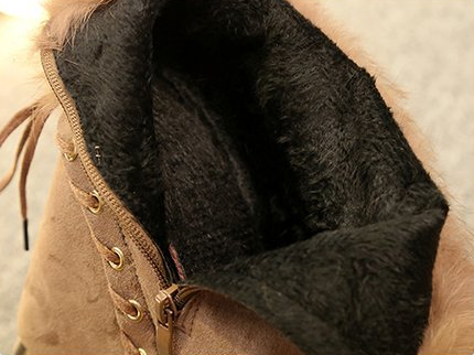 Botas Cortas de Cuña con Forro de Conejo Real para Mujer - Diseño Elevador - Image 17