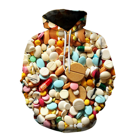 Sudadera con Capucha Estampada Digital Casual