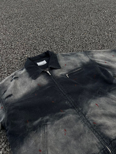 Chaqueta Denim Vintage Desgastada Estilo Retro Americano - Image 11