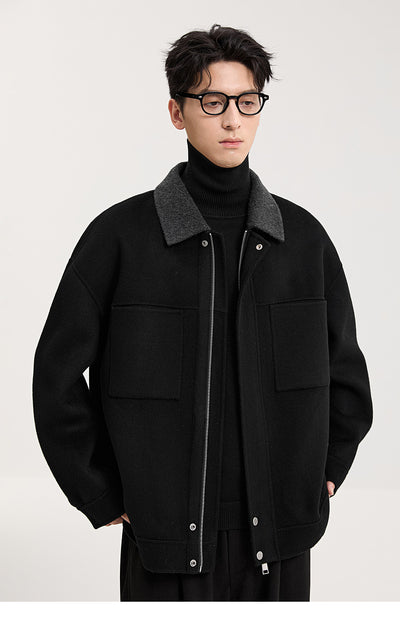 Chaqueta de Lana Doble Faz con Cuello de Lana de Cordero Premium - Image 32