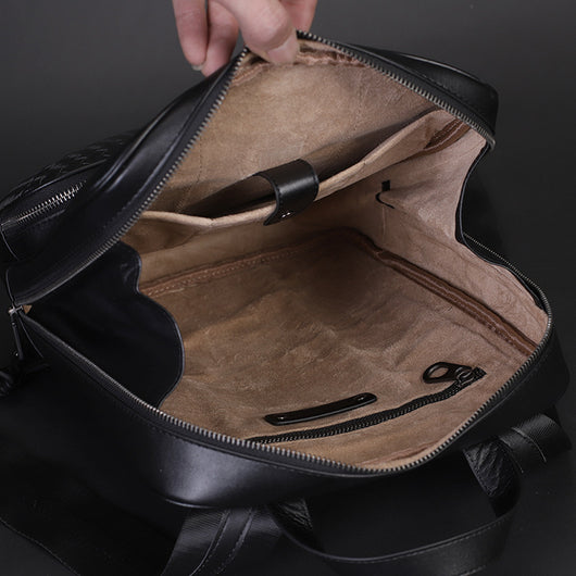 Mochila de Negocios Casual Tejida - Bolso de Viaje Minimalista para Hombre - Image 5