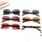 Gafas de Sol Rimless Transparentes para Hombre con Bordes Tallados