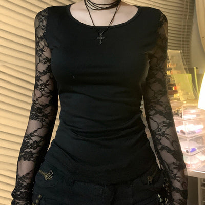 Blusa Sexy Encaje Espalda Descubierta Ajustada Elegante - Image 19