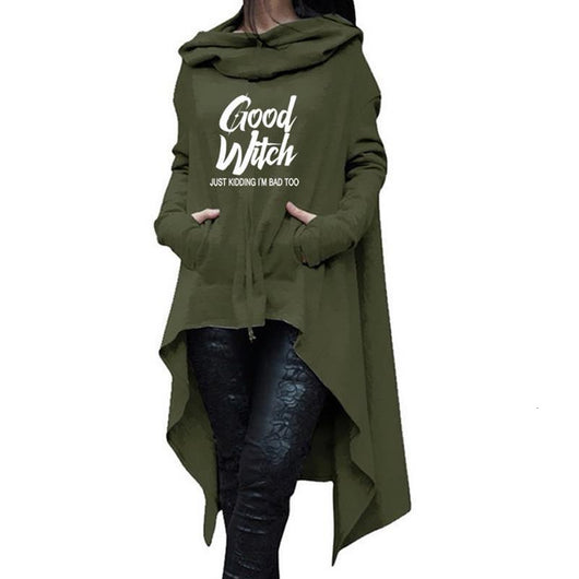 Sudadera Estampada con Letras para Mujer - Corte Irregular - Image 3