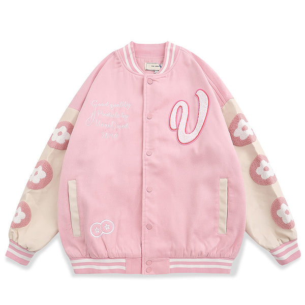 Chaqueta Bordada con Flores de Terciopelo para Hombre