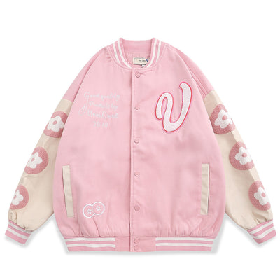 Chaqueta Bordada con Flores de Terciopelo para Hombre